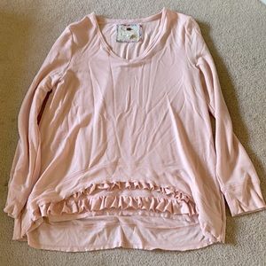super cute long pink long sleeve sweater